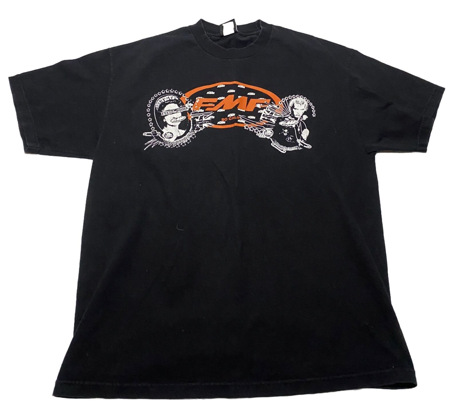 Y2K FMF Racing Motocross Graphic Logo T-Shirt Mens Size XL Y8