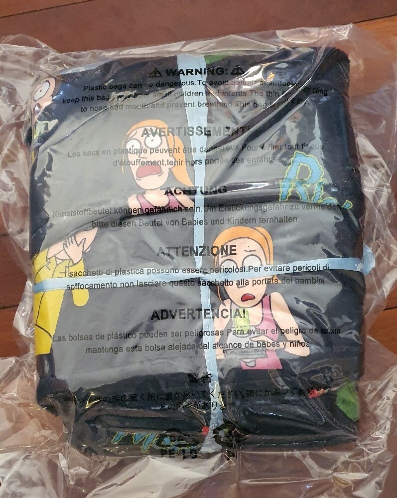 RARE Genuine Oodie Rick and Morty Black Heavy wearable blanket