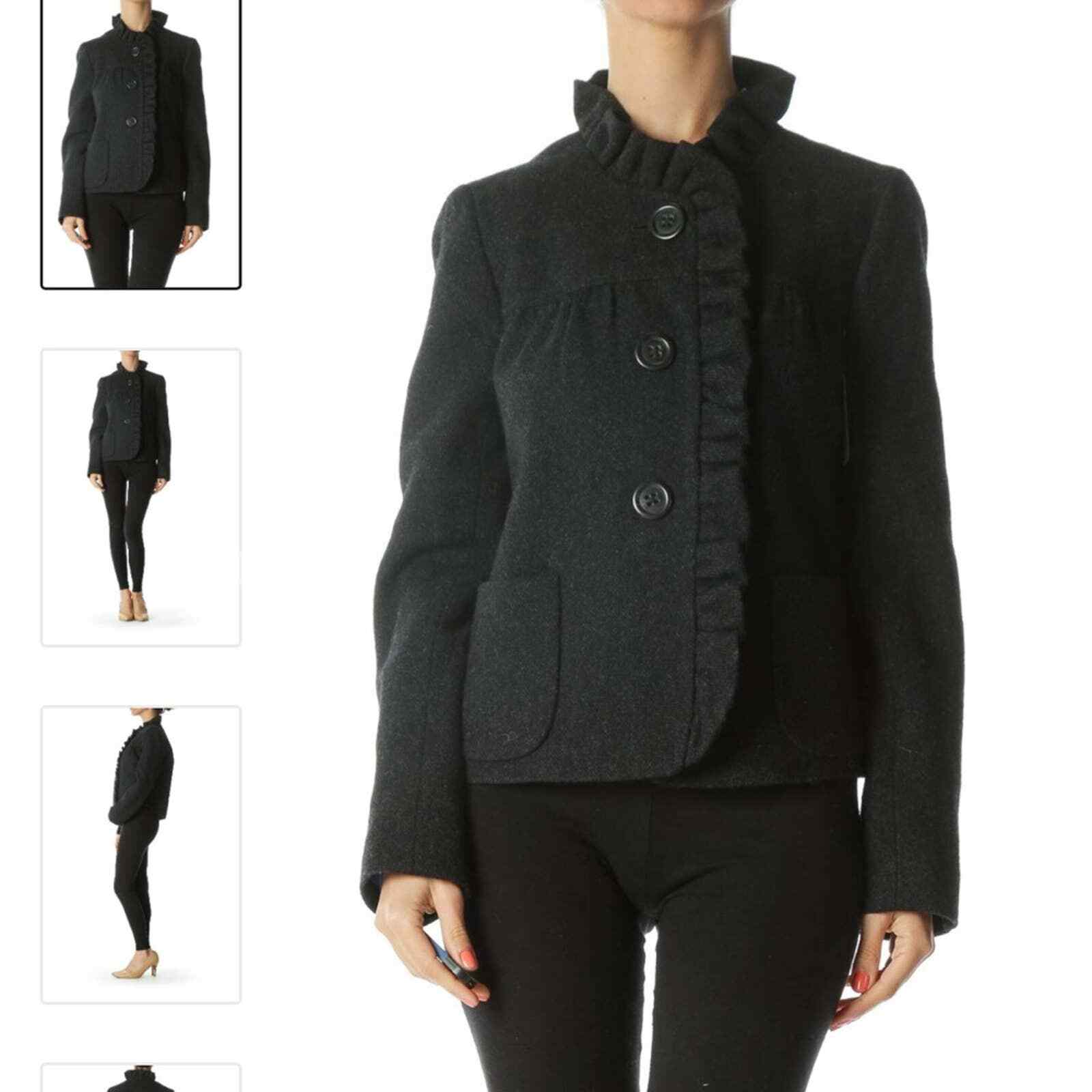 J Crew 100% Ruffled Wool jacket - image 1