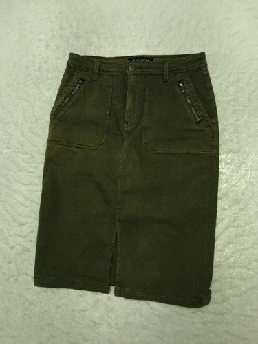 Jeanswest Green Zip Denim Size 10 Womens Skirt Stretch - Picture 4 of 10
