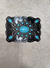 Belt Buckle Southwestern Native Style Cowboy Cowgirl Vaquero Vtg 80s 90s.
