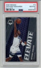 2020 PANINI MOSAIC ELEVATE ANTHONY EDWARDS CARD ROOKIE RC PSA 10 TIMBERWOLVES