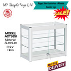 GROSSER AUSVERKAUF silber Verkaufsvitrine 2 Regalböden Aluminiumschränke für Geschäfte & Ausstellungen