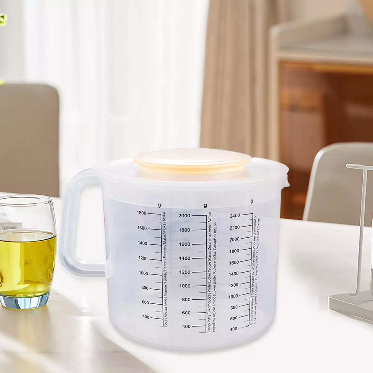 Measuring top cup scale