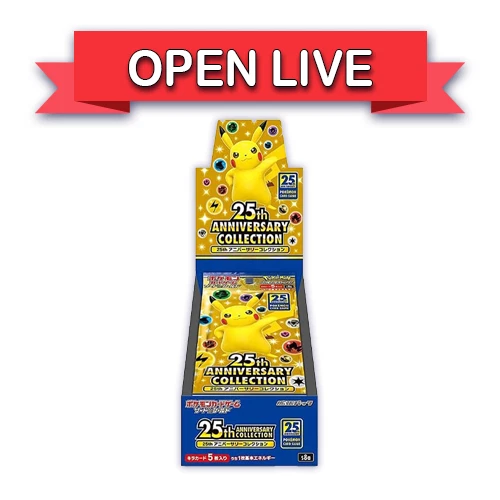 Open Live Pokemon TCG 25th Anniversary Collection Special Set Booster Box S8a