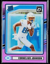 2024 Donruss #377 Cornelius Johnson Rookie Optic Rated Rookies Preview Pink