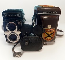 Yashica-D Twin Lens Reflex TLR Camera Yashikor 80mm f/3.5 w/ Case&meter,VINTAGE