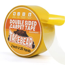 Double Sided Carpet Tape 2Inch X 20Yards, Heavy Duty Rug Tape Residue-Free Carpe
