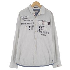 Camp David Mens Shirt Graphic Cotton Button Up Casual Everyday Zu1 Size L