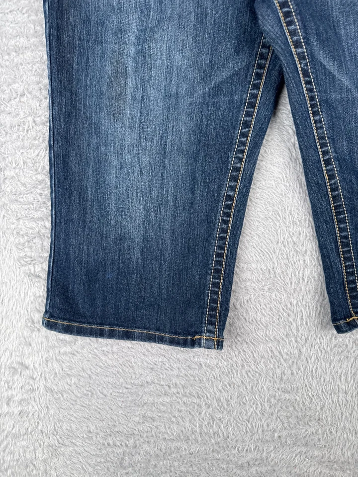 So Jeans Women 13 Blue Denim Crop Capri Cotton Blend Mid Rise Juniors 34x17 - Image 3 of 4