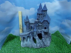 Large Wizard Castle Aquarium Decoration Safe Resin Hideout Tunnels for Fish Tank