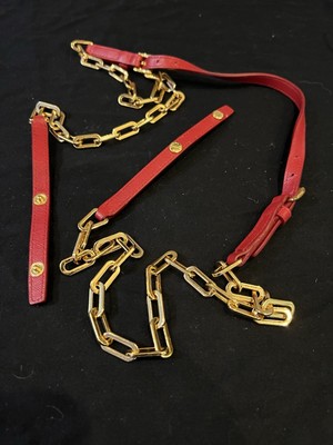 Amazing PRADA red- Gold Strap 