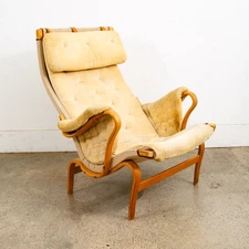 Mid Century Danish Modern Lounge Chair Dux Bruno Mathsson Pernilla Off White Mcm