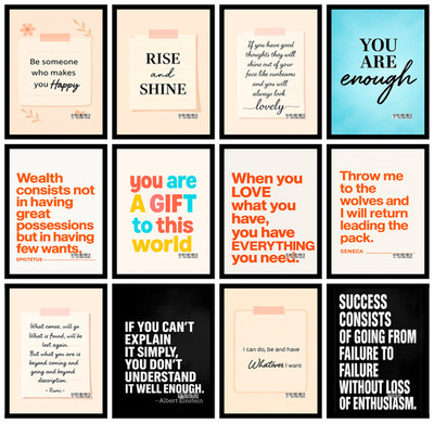 Motivationsposter fürs Leben - Fitnessstudio, Bar, Büro, Sport - Wohndeko Wandbild