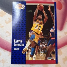 Fleer 1991-92 Magic Johnson #100 Los Angeles Lakers NBA Base Set Card