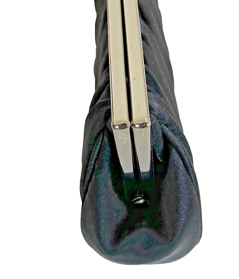 Nitebags женщин вечер клатч черная ткань плиссированные серебро оборудование - Изображение 4 из 4