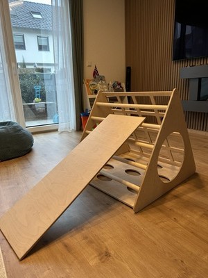 Pikler Dreieck mit Rutsche, Verstellbar, Klettergerüst