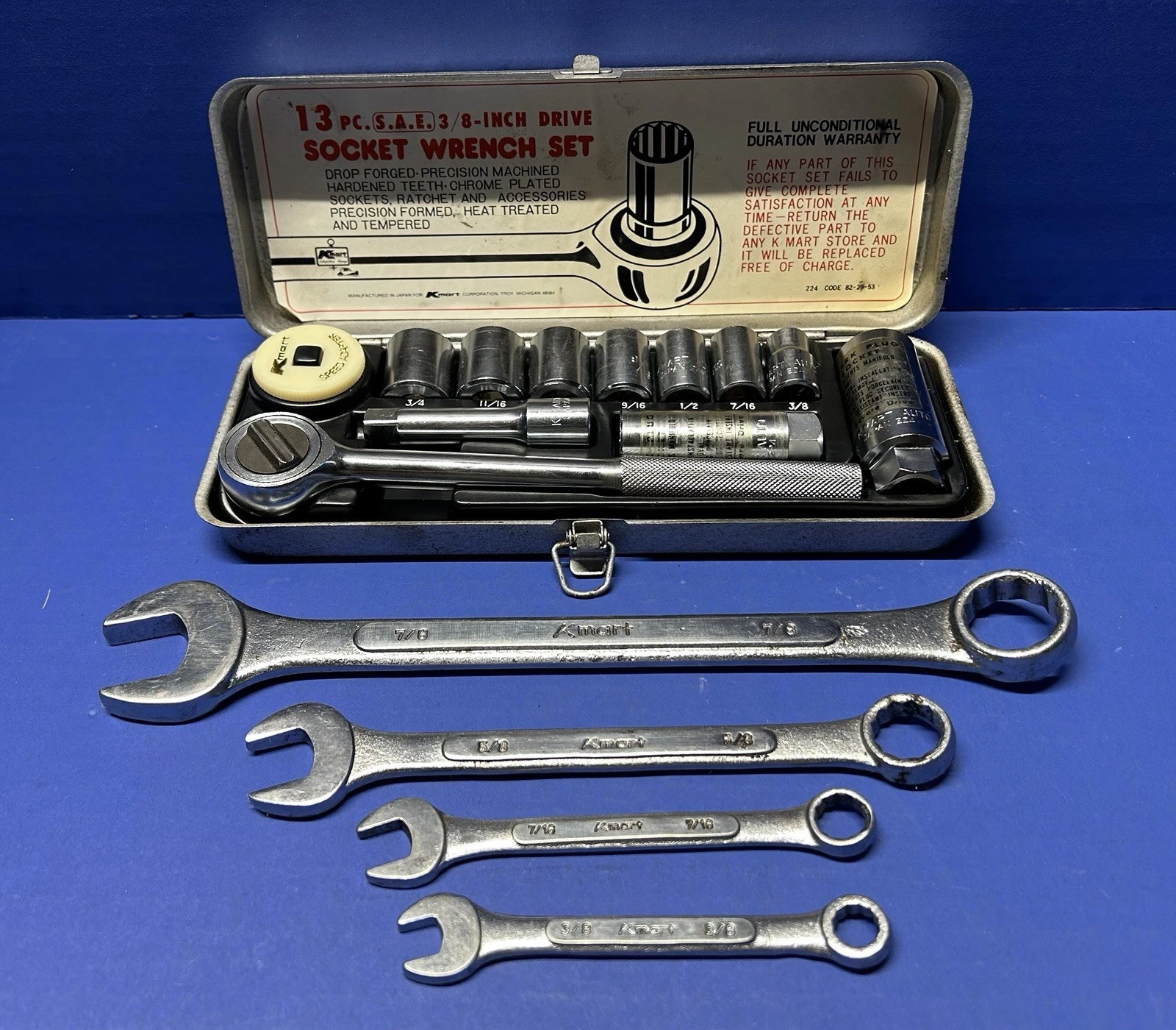 Vintage Kmart Socket Set And Wrenches