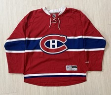 Reebok Montreal Canadiens Home Jersey Large NHL Stanley Cup Suzuki Caufield