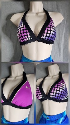 Nike Bikini Swimsuit Top Reversible Swimwear Halter Swim Top No Size Tag 