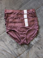 Auden Women's Underwear Hipster 4 Pack Cotton Blend, Burgundy Mist Size M 8-10 