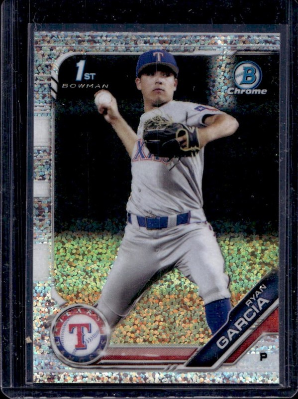 2019 Bowman Draft Ryan Garcia Chrome Sparkle Refractor 1st #BDC-148 Rangers