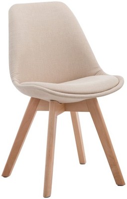 Besucherstuhl Borneo V2 Natura Stoff creme