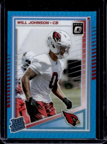 2025 Panini Donruss Optic Will Johnson Rated Rookie Aqua Prizm #/349 Cardinals