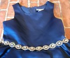 Rare Editions Girls Size 4T Navy Blue Dress Rhinestone Holiday Christmas Wedding — photo 2