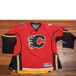 Calgary Flames Reebok NHL Hockey Jersey Red Black Size XXL