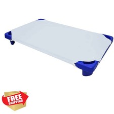 Daycare Cot Sheets 6pk 22x40 Light Blue Fitted Poly Cotton