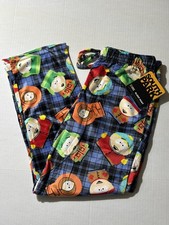 South Park Character Pajama Pants Silky Fleece Sz LG Cartman, Stan, Kyle  Kenny