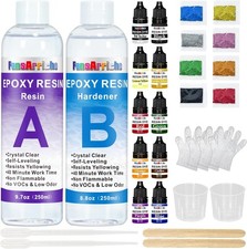 Epoxidharz Set Anf&auml;nger 500ml Glasklar Resin Kit Kunstprojekt