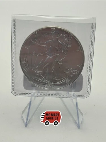 2024 American Silver Eagle 1 Troy Oz. .999 Fine One Dollar Coin In PlasticSleeve