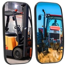 Tractor Mirrors,Forklifts Mirror, Universal Truck Mirror, Rear or Side Black