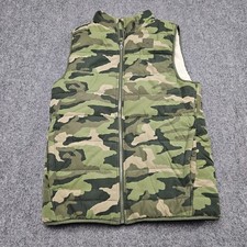 Under Armour Puffer Vest Youth Large Camouflage Sherpa Lined Cold Gear