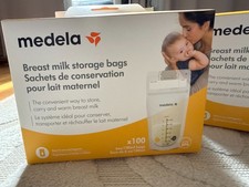 Medela Breast Milk Storage Bags 6oz/180ml Clear with Measurements 100 Count NEW