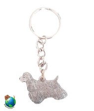 Cocker Spaniel Keychain Pewter Standard Cut