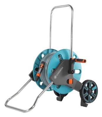 Gardena Schlauchwagen AquaRoll M Set 20 m Schlauch inkl Systemteilen und Spritze
