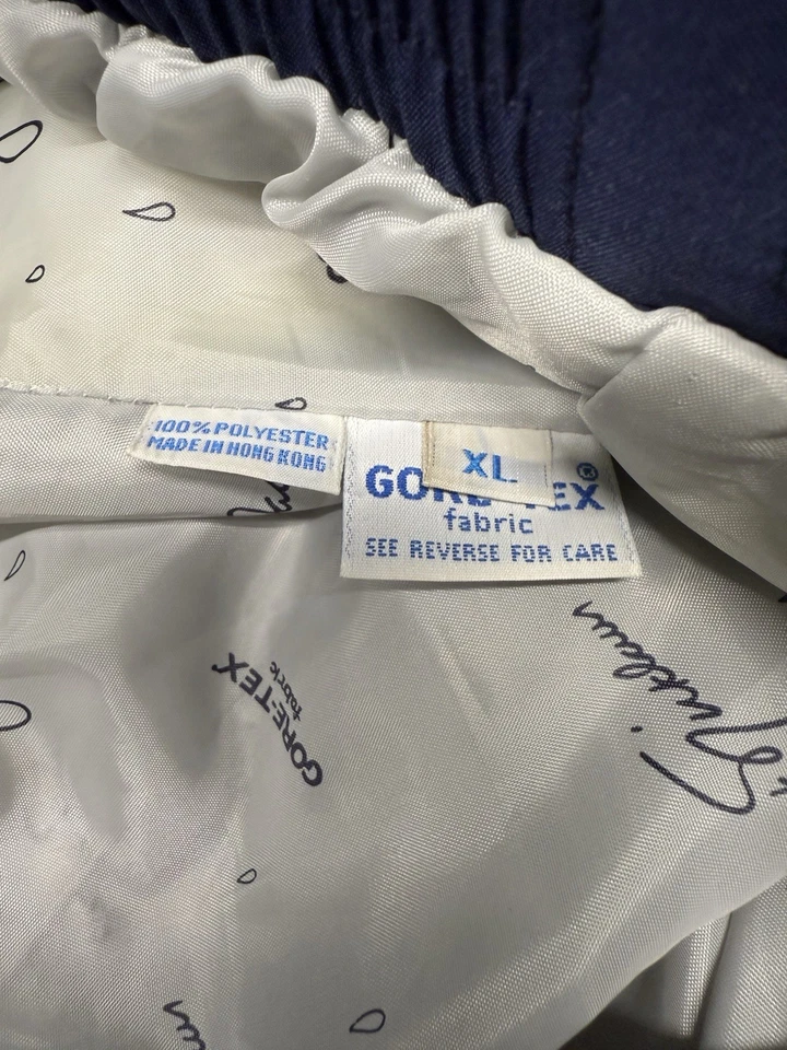 复古 Jack Nicklaus 男式 XL 蓝色涤纶防水防风 Gore-Tex® 高尔夫 — 第 3/4 张图片