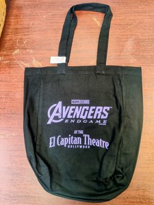 Avengers Endgame, El Capitan Theater MOVIE PROMO Tote Bag