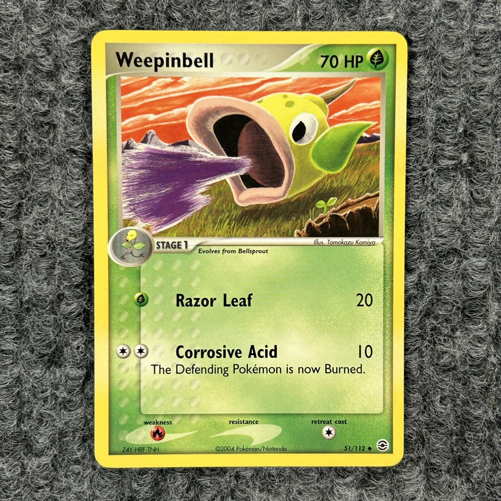 Pokemon Weepinbell 51/112 EX FireRed LeafGreen Uncommon Card