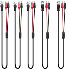 BNC Double Alligator Clip Test Cable Probe Lead, 92Cm/36.2In (5Pcs)