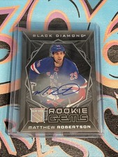 Matthew Robertson 84/199 Rookie Gems Auto 2025-26 Upper Deck Black Diamond (GH1)