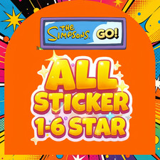 Monopoly Go The Simpsons 1-6 Star Stickers, All Springfield Sets Instant Fast