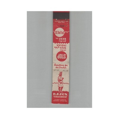 10 Strike Matchbook Cover H.F. Fox Tobacconist Geneva NY