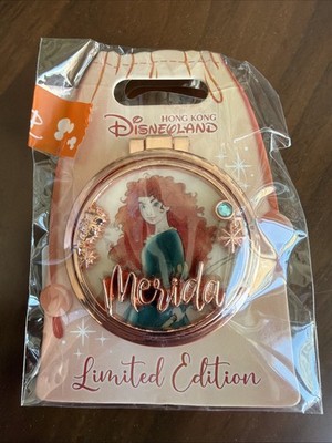 Disney HKDL Brave Merida Compact Mirror LE 500 Pin NEW On Card