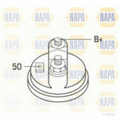 NAPA Starter Motor for Mercedes Benz SL60 AMG M275.981 6.0 (09/2004-03/2012) - Image 3 of 4