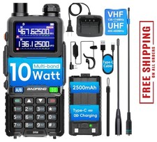 Digital Handheld Radio Scanner Fire Police VHF FM EMS Ham 2 Way Transceiver Dual