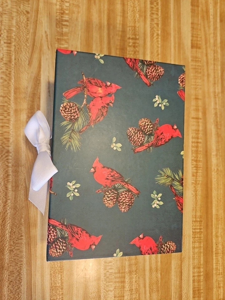 Шикарная коробка для хранения тема рождественского праздника кардинала с акцентом на бант - Изображение 2 из 4